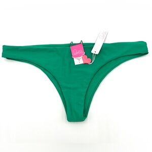 Lolli Swim Bikini Bottom Cheeky NWT Green Size L